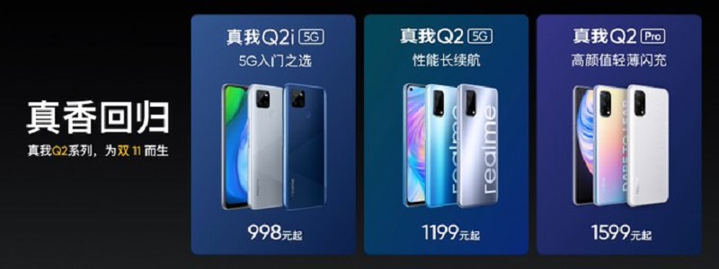 Realme Q2, Realme Q2 Pro and Realme Q2i with Dual-Mode 5G